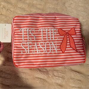 Red and White Striped Kenzi Kustomz Pouch
